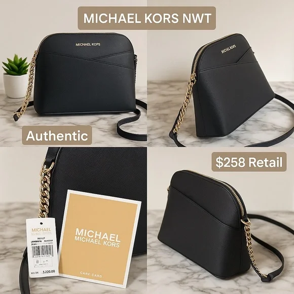 Michael Kors Jet Set Travel Dome Crossbody – Black Saffiano Leather (NWT) - Picture 11 of 11